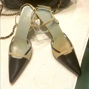 Gucci sling back heels